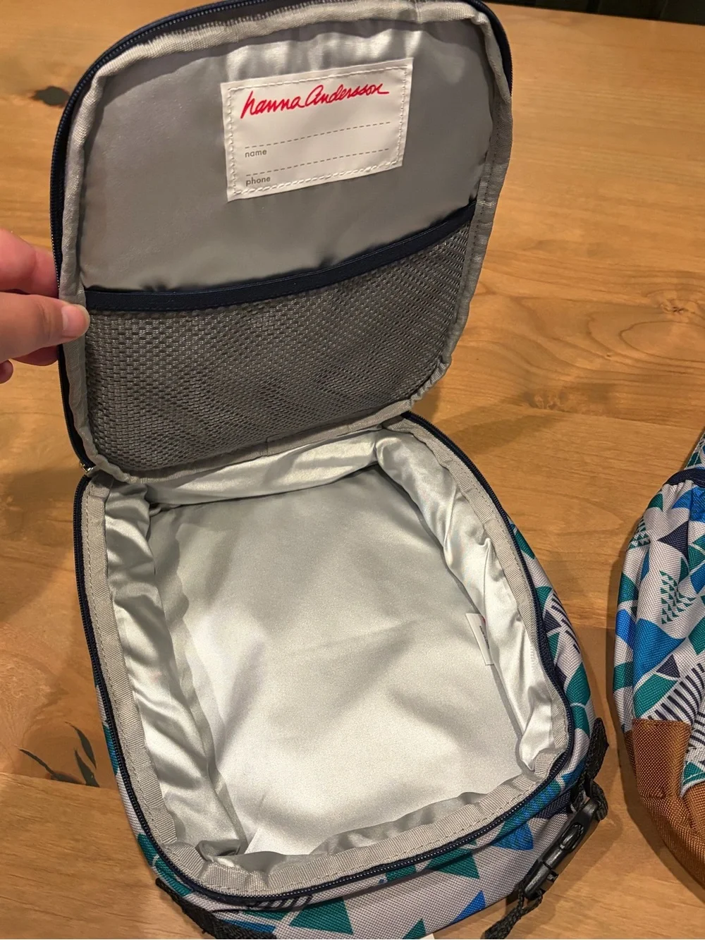 Hanna Andersson Backpack & Lunch Box Set – Geometric Blue/Teal – NWT